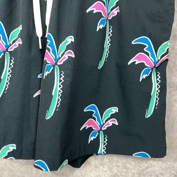 Chubbies Swim Trunks Shorts Mens XL Black Palm tree Floral Beach Aloha Pool 5.5" - Picture 2 of 8